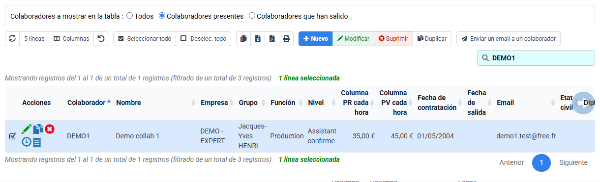 Captura de Tempolia: lista de colaboradores