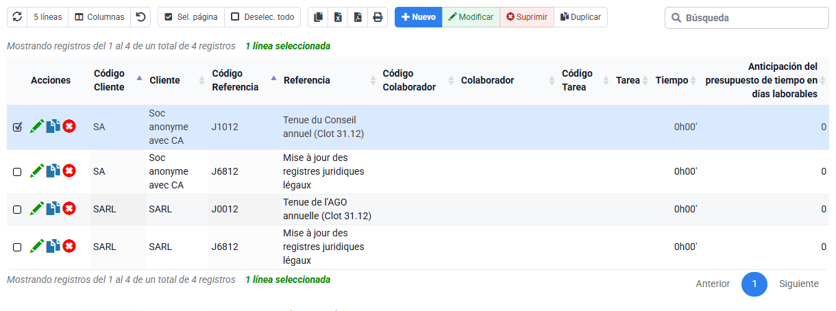 Captura de Tempolia: vencimientos permanentes