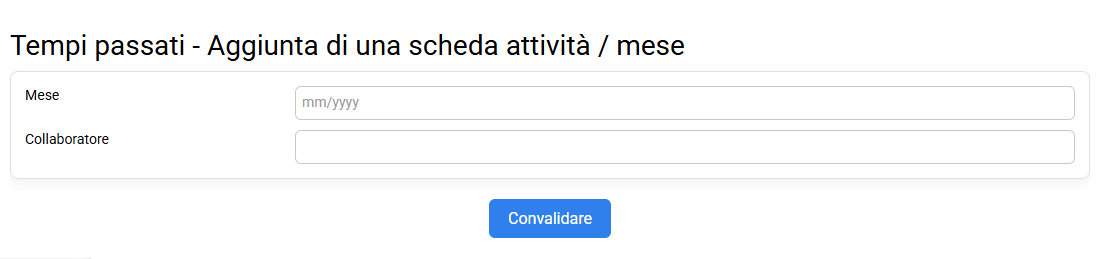 Schermata Tempolia: scheda tempi mensile